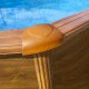Piscina acero aspecto madera GRE - Ovalada 500x350x132 - Filtro arena
