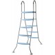 Escalera de acero inoxidable 142 cm para piscina de superficie - 2x4 peldaños