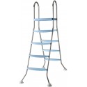 Escalera de acero inoxidable 142 cm para piscina de superficie - 2x4 peldaños