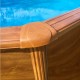 Piscina acero aspecto madera, sistema OMEGAS GRE - Ovalada 610x375x132 - Filtro arena